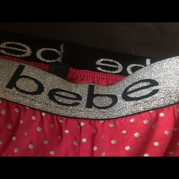 🔥🔥🔥NWT BEBE polkadot two-piece Shorts set or pj set . Super cute. - Picture 5 of 12